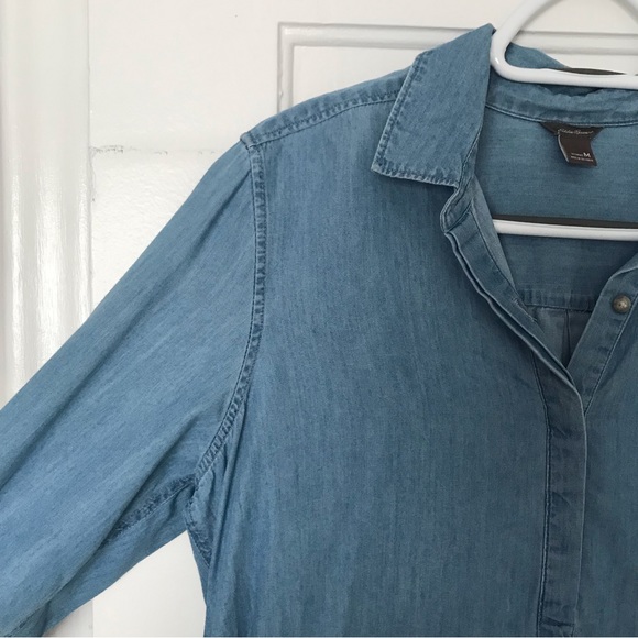Eddie Bauer size M denim long sleeve shirt - Picture 5 of 14